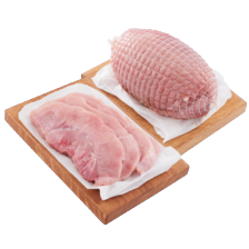 Magere hamlappen of hamrollade